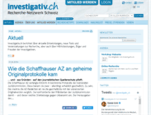 Tablet Screenshot of investigativ.ch